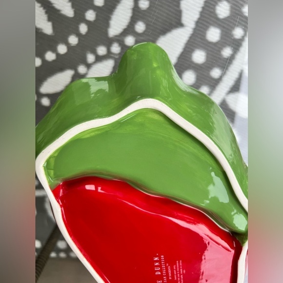 NEW Rae Dunn SALSA adorable Spicy RED PEPPER ceramic appetizer divided tray - Picture 10 of 10
